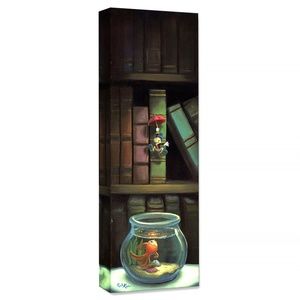 Disney Rob Kaz Dropping In Wrapped Canvas Collection Pinocchio Jiminy Cricket